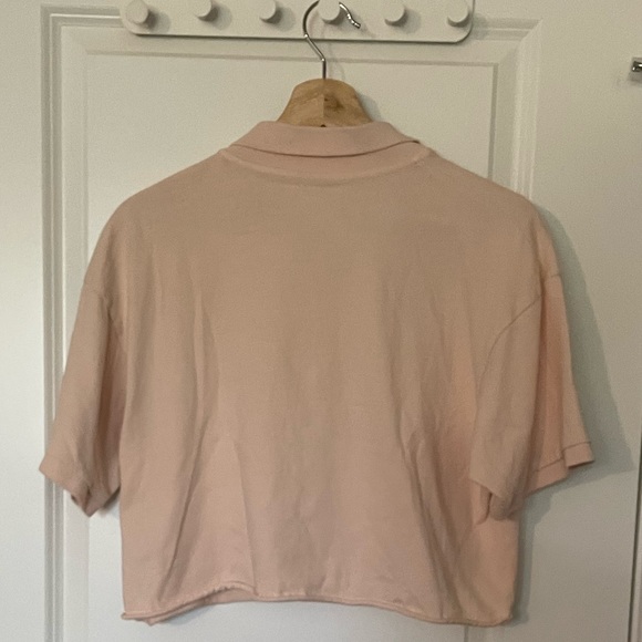 AE Cropped Polo Shirt in Peach - Picture 4 of 7